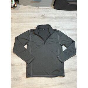 The North Face Pullover Lightweight 1/4‎ Zip Long Sleeve Gray Mens Medium